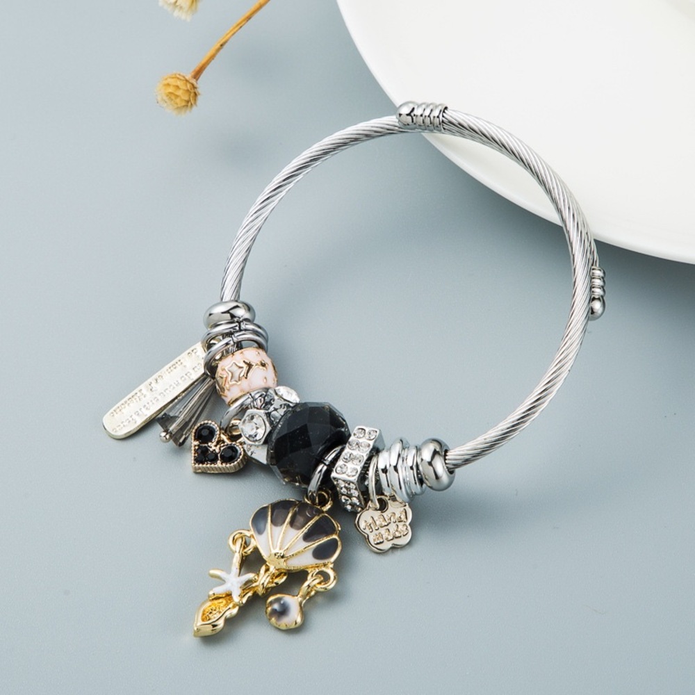 Vintage colorful leaf adjustable diamond bracelet